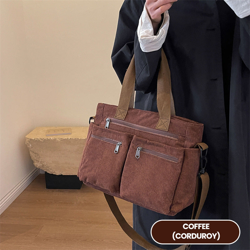 Bolso de Hombro Vintage de Pana