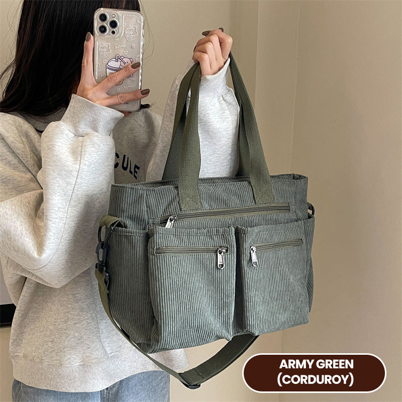 Bolso de Hombro Vintage de Pana