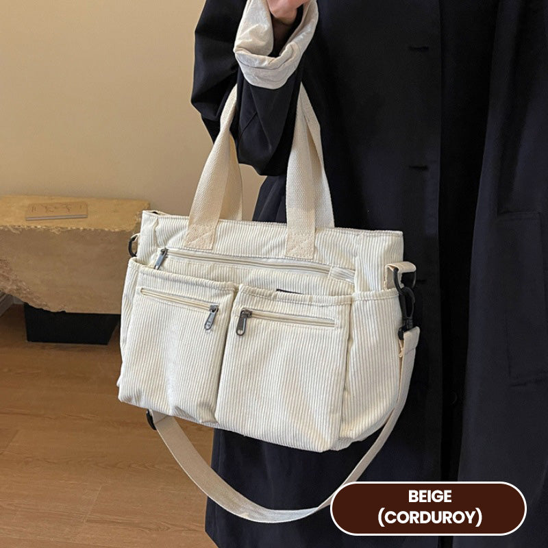 Bolso de Hombro Vintage de Pana