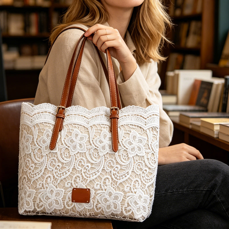 Bolso Tote de Encaje