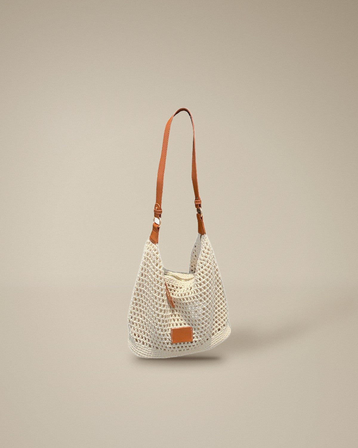 Bolso de Punto Beige Amplio