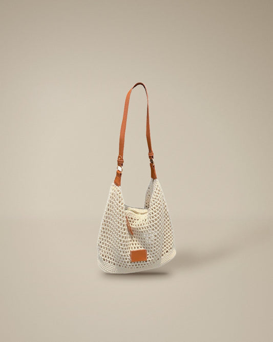 Bolso de Punto Beige Amplio