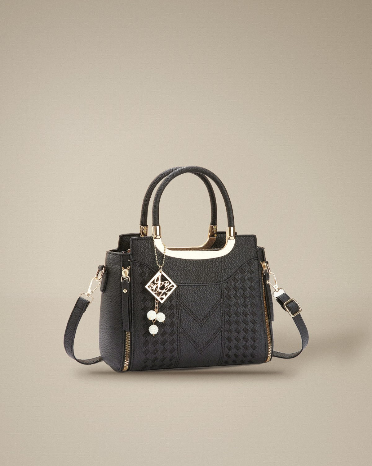 Bolso de Mano Costura en V